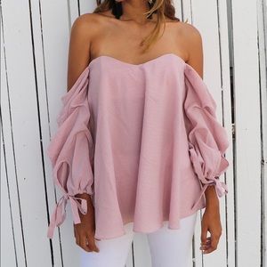 Off shoulders Pink Top